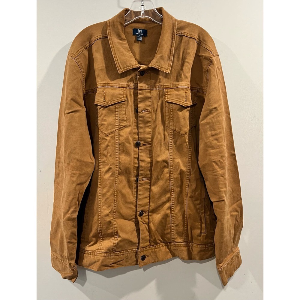 💚 George Mens Long Sleeve Buttons Down Collared‎ Jacket size XL